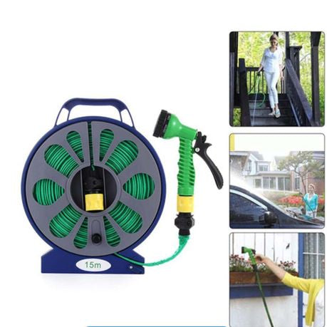 Retractable Garden Watering Turntable Flat Hose Pipe
