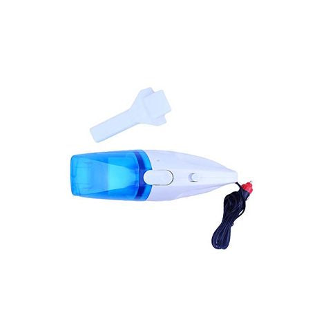 Swank Car Vacuum Cleaner DC 12v Portable Handheld Car Vacuum Wet & Dry Auto Vac with Extra Long Power Cord - White & Blue