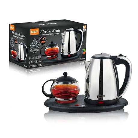 2 in 1 Electric Kettle 2.2L stainless stell With Auto Shut Off Function-RAF