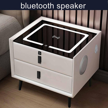 Smart Bedside Table with Charging Station