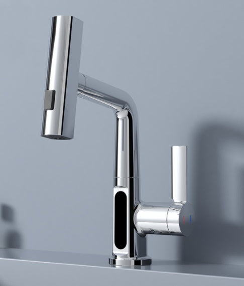 Intelligent Digital Display Faucet Pull-out Basin Faucet Digital Display Rotation