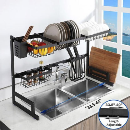 Stretchable Stainless Steel Kitchen Storage Rack for Dish Drying