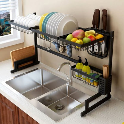 Stretchable Stainless Steel Kitchen Storage Rack for Dish Drying