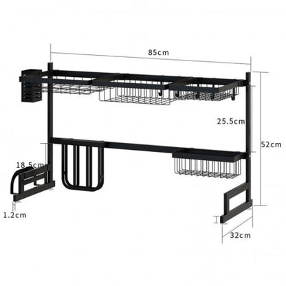 Stretchable Stainless Steel Kitchen Storage Rack for Dish Drying