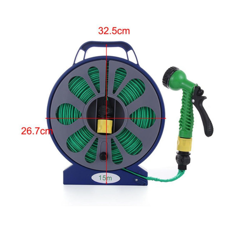 50FT 15M Retractable Garden Watering Turntable Flat Hose Pipe