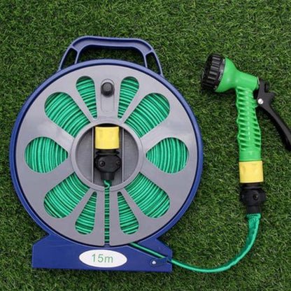 50FT 15M Retractable Garden Watering Turntable Flat Hose Pipe