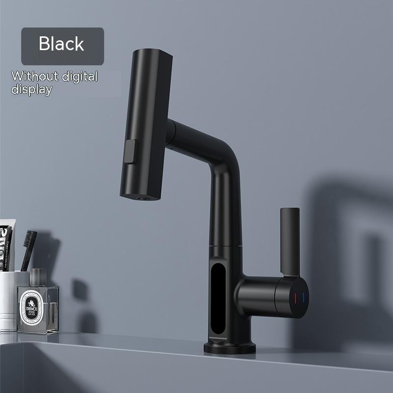 Intelligent Digital Display Faucet Pull-out Basin Faucet Digital Display Rotation