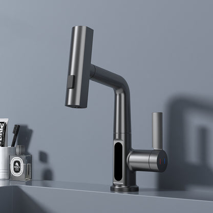 Intelligent Digital Display Faucet Pull-out Basin Faucet Digital Display Rotation